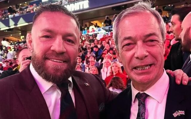 Conor McGregor and British politician Nigel Farage in Washington, DC.