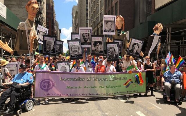 Irish LGBT group Lavender and Green Alliance at the New York Pride parade.