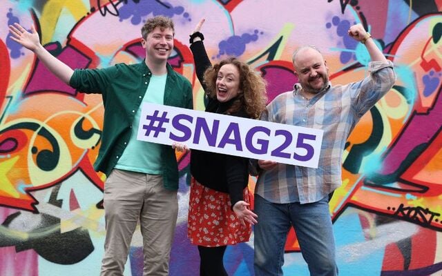 (L to R) Michael Fry, Julie Jay, Shane Daniel Byrne - the Seachtain na Gaeilge 2025 ambassadors.