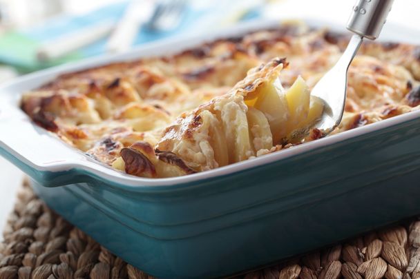 Turnip and potato gratin.