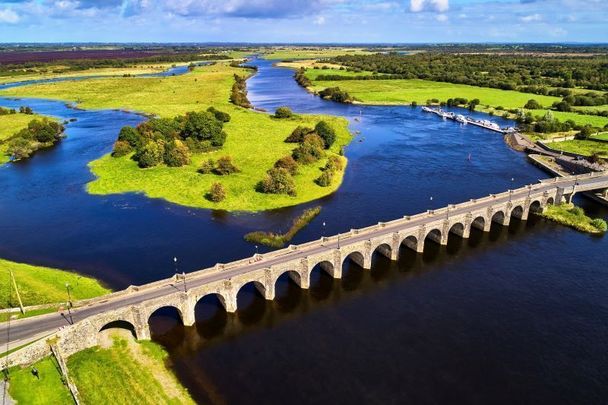 The River Shannon, at Shannonbridge, in County Offaly.