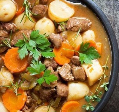 A hearty healthy Irish lamb stew recipe