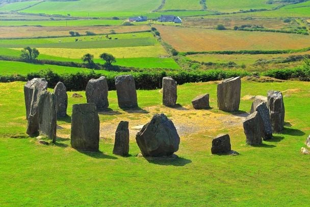 Drombreg Stone Circle.in Co Cork.