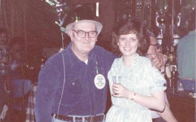 Kathleen Maloney and her father. 