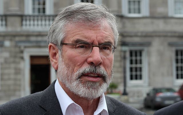 President of Sinn Fein Gerry Adams.
