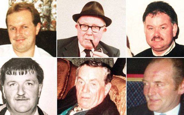 The six men who were shot and killed by two masked members of the Ulster Volunteer Force in Heights bar in Loughinisland, Co Down on June 18, 1994.