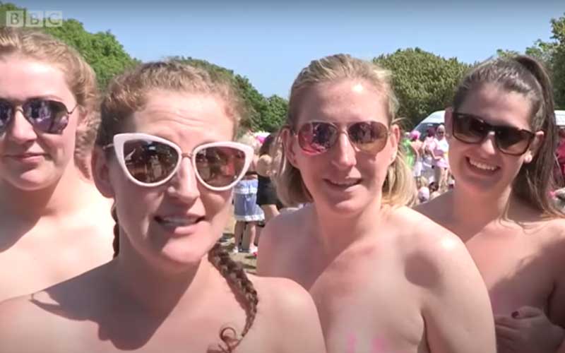Social Group Nude - 2,500 skinny-dipping Irish women set Guinness World Record ...