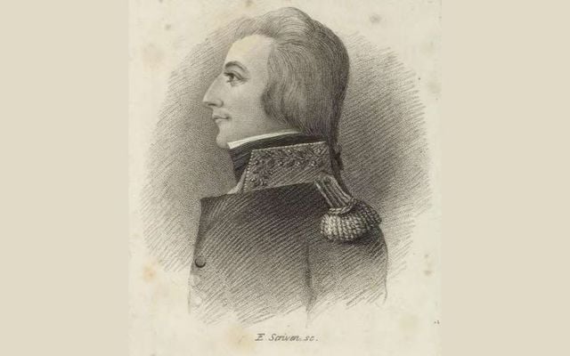 Irish revolutionary figure and founding member of the United Irishmen, Wolfe Tone. 