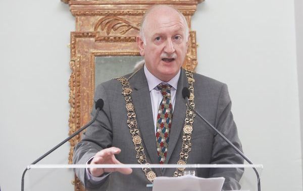 Pictured is Lord Mayor of Dublin, Nial Ring, spekaing at the official opening of Dublin’s newest museum, 14 Henrietta Street. 