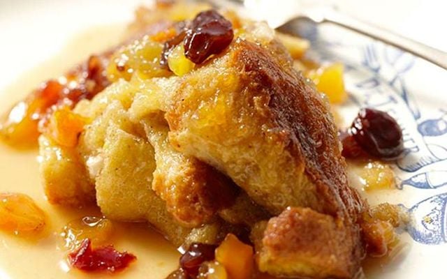 An easy cinnamon raisin bread pudding straight from Irish American Mom Mairead Geary.