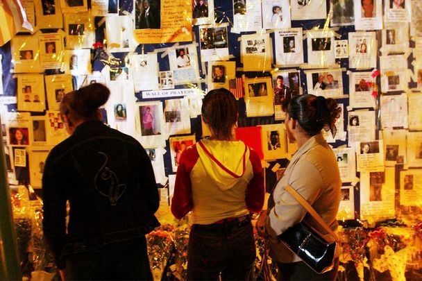 Missing persons posters in New York after the World Trade Center attacks on September 11, 2001.