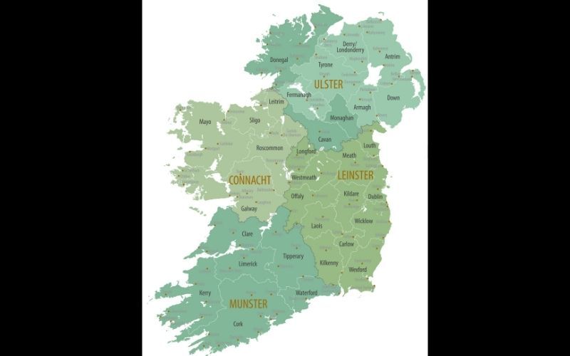 Ulster Munster Leinster Connacht Map The Story Behind Ireland's Four Provinces