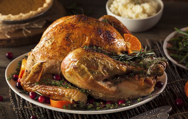 Thanksgiving roast turkey with sage and onion stuffing recipe