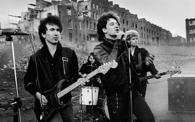 U2 promo shot for their 1983 album \"War\".