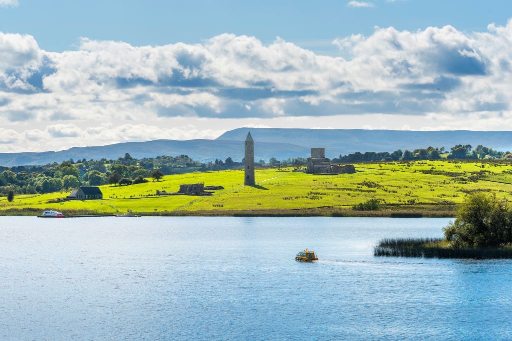 Approaching Devenish Island by boat. Photo: Chris Hill