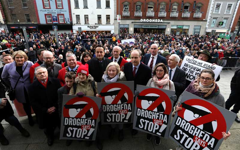 Thousands show up to rally against drug dealers in an Irish town