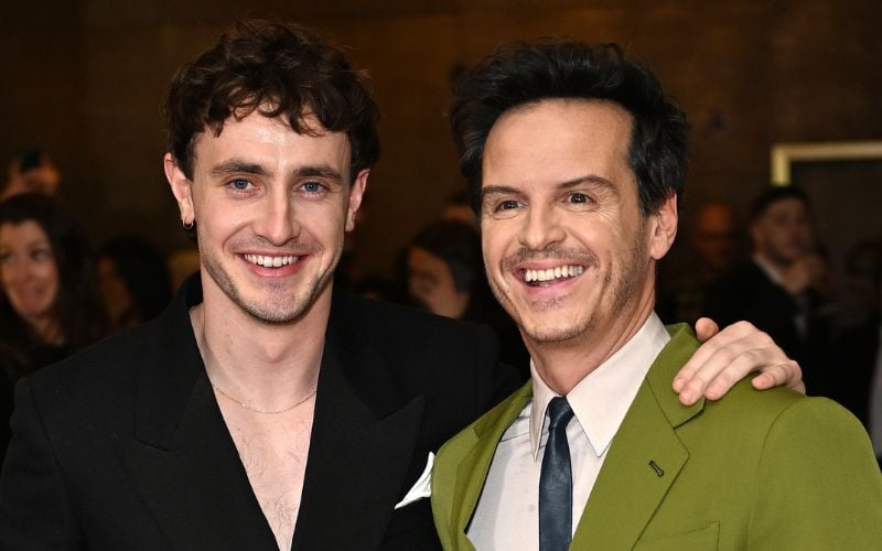 Irish actors and co-stars Paul Mescal and Andrew Scott. (Getty Images)