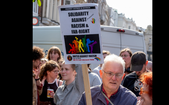 September 19, 2024: Scenes from the counter-protest in Dublin. (RollingNews.ie)