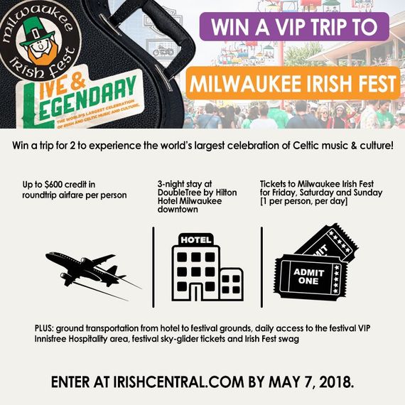 Win a trip for two to Milwaukee Irish Fest 2018